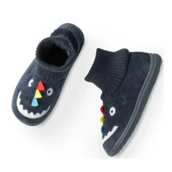 Chaussons Bottine MARINE Garçon Motif Dinosaure A Enfiler