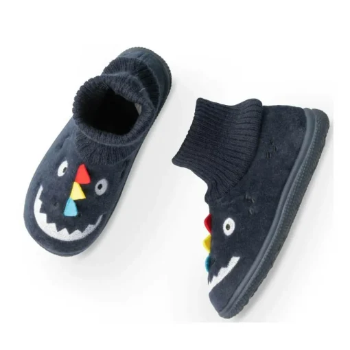 Chaussons Bottine MARINE Garçon Motif Dinosaure A Enfiler