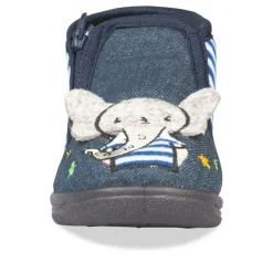 Chaussons Bottine MARINE Garçon Motif Rayures Fermeture éclair