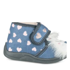 Chaussons Bottine MARINE Fille Motif Licorne Scratch