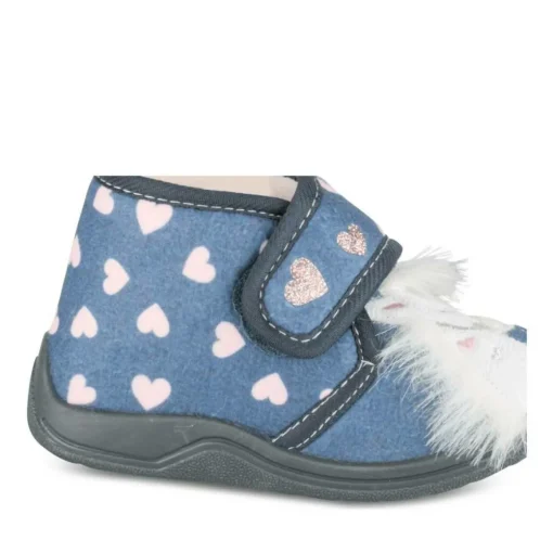 Chaussons Bottine MARINE Fille Motif Licorne Scratch