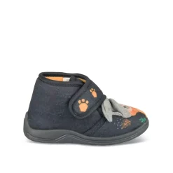 Chaussons Bottine NOIR Garçon Motif Animal Scratch