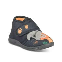 Chaussons Bottine NOIR Garçon Motif Animal Scratch
