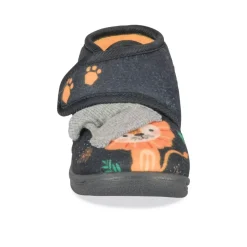 Chaussons Bottine NOIR Garçon Motif Animal Scratch