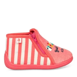 Chaussons Bottine ROSE Fille Fermeture éclair