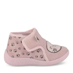 Chaussons Bottine ROSE Fille Motif Animal Scratch