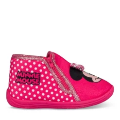 Chaussons Bottine ROSE Fille Motif A Pois Fermeture éclair