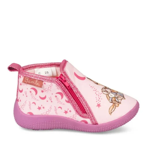Chaussons Bottine ROSE Fille Scratch
