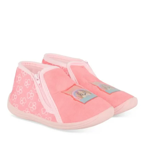 Chaussons Bottine ROSE Fille Motif Carreaux Fermeture éclair