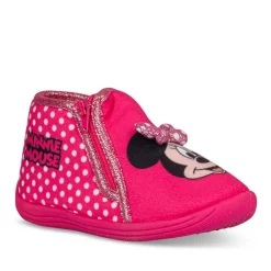Chaussons Bottine ROSE Fille Motif A Pois Fermeture éclair