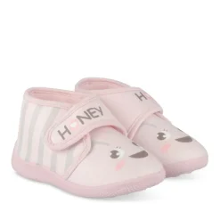Chaussons Bottine ROSE Fille Motif Animal Scratch