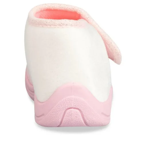Chaussons Bottine ROSE Fille Motif Uni Scratch