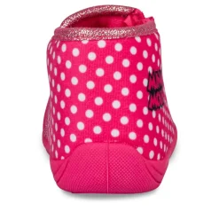 Chaussons Bottine ROSE Fille Motif A Pois Fermeture éclair