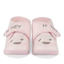 Chaussons Bottine ROSE Fille Motif Animal Scratch
