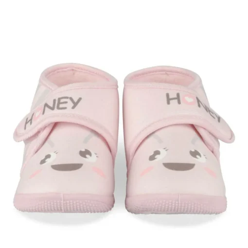 Chaussons Bottine ROSE Fille Motif Animal Scratch