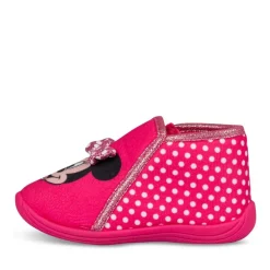 Chaussons Bottine ROSE Fille Motif A Pois Fermeture éclair