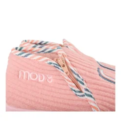 Chaussons Bottine ROSE Fille Motif Uni Fermeture éclair