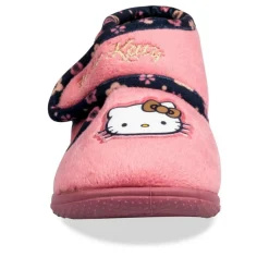 Chaussons Bottine ROSE Fille Motif Uni Scratch