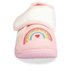 Chaussons Bottine ROSE Fille Motif Uni Scratch