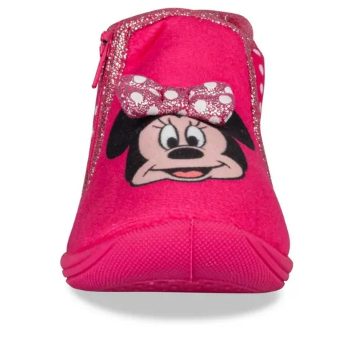 Chaussons Bottine ROSE Fille Motif A Pois Fermeture éclair