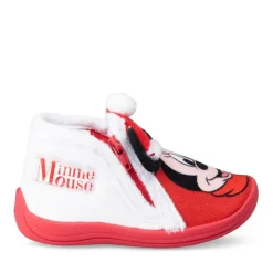 Chaussons Bottine ROUGE Fille Fermeture éclair