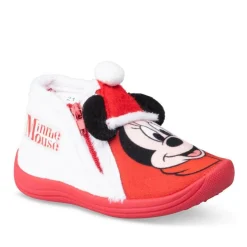 Chaussons Bottine ROUGE Fille Fermeture éclair