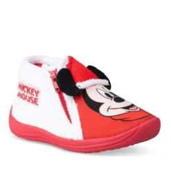 Chaussons Bottine ROUGE Garçon Fermeture éclair
