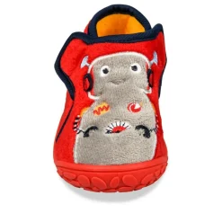 Chaussons Bottine ROUGE Garçon Scratch