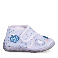 Chaussons Bottine VIOLET Fille Motif Etoiles Scratch