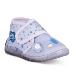 Chaussons Bottine VIOLET Fille Motif Etoiles Scratch