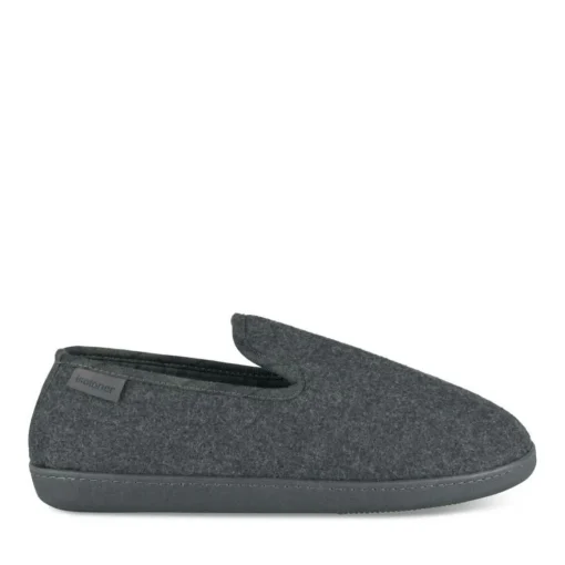 Chaussons Charentaise GRIS Homme Motif Uni A Enfiler