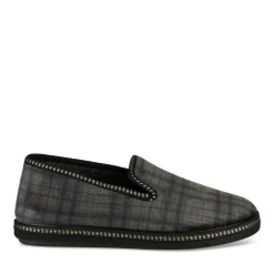 Chaussons Charentaise GRIS Homme Motif Uni A Enfiler