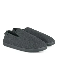 Chaussons Charentaise GRIS Homme Motif Uni A Enfiler