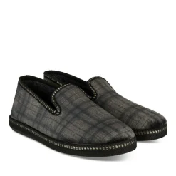 Chaussons Charentaise GRIS Homme Motif Uni A Enfiler