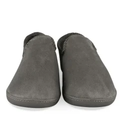 Chaussons Charentaise GRIS Homme Motif Uni A Enfiler