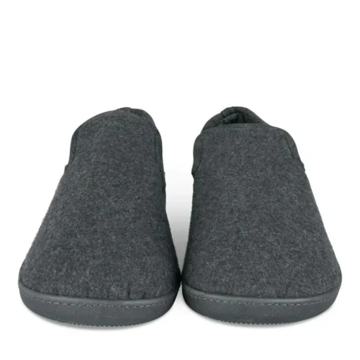 Chaussons Charentaise GRIS Homme Motif Uni A Enfiler