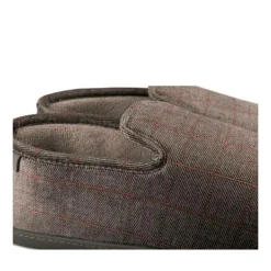 Chaussons Charentaise GRIS Homme Motif Carreaux A Enfiler