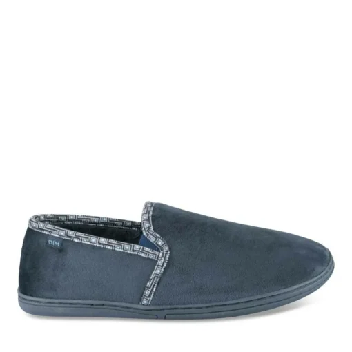 Chaussons Charentaise MARINE Homme Motif Uni A Enfiler