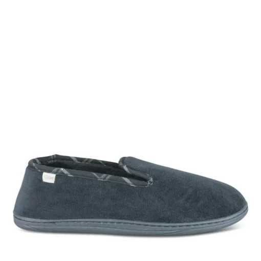 Chaussons Charentaise MARINE Homme Motif Uni A Enfiler