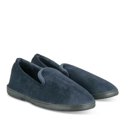 Chaussons Charentaise MARINE Homme Motif Uni A Enfiler