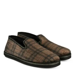 Chaussons Charentaise MARRON Homme Motif Uni A Enfiler