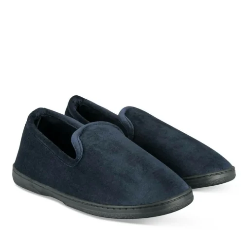 Chaussons Charentaise MARINE Homme Motif Uni A Enfiler