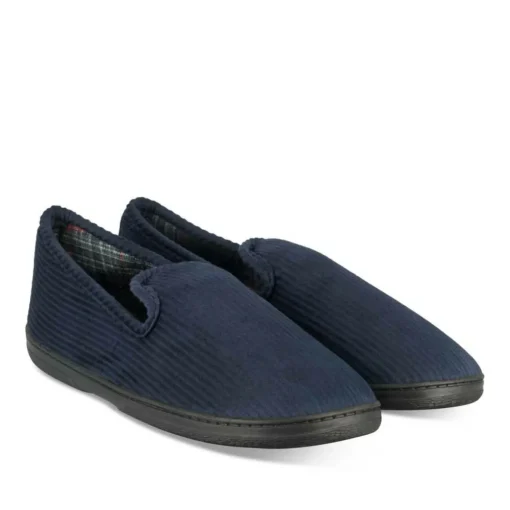 Chaussons Charentaise MARINE Homme Motif Uni A Enfiler