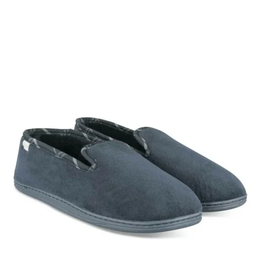 Chaussons Charentaise MARINE Homme Motif Uni A Enfiler