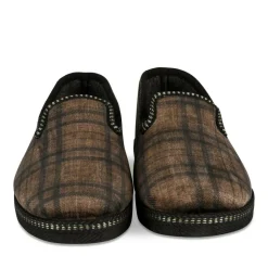 Chaussons Charentaise MARRON Homme Motif Uni A Enfiler