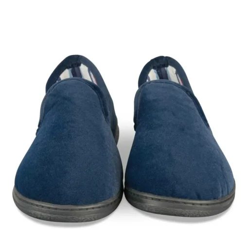 Chaussons Charentaise MARINE Homme Motif Uni A Enfiler