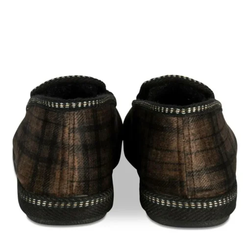 Chaussons Charentaise MARRON Homme Motif Uni A Enfiler