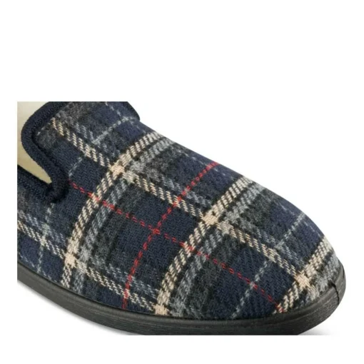 Chaussons Charentaise MARINE Homme Motif Uni A Enfiler