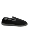 Chaussons Charentaise NOIR Homme Motif Uni A Enfiler