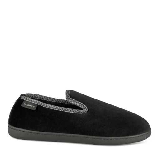 Chaussons Charentaise NOIR Homme Motif Uni A Enfiler